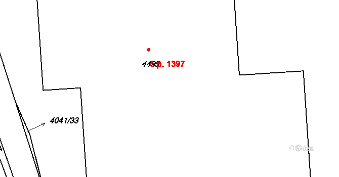 Kyjov 1397 na parcele st. 4495 v KÚ Kyjov, Katastrální mapa