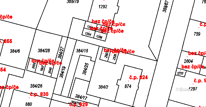 Opava 93861745 na parcele st. 2901 v KÚ Kateřinky u Opavy, Katastrální mapa