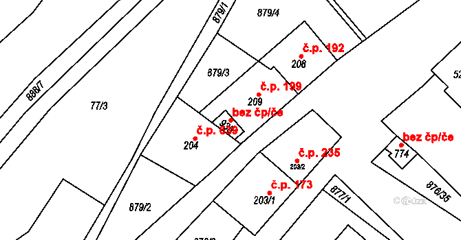 Hýskov 106371746 na parcele st. 935 v KÚ Hýskov, Katastrální mapa