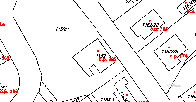 Liberec XIV-Ruprechtice 202, Liberec na parcele st. 1152 v KÚ Ruprechtice, Katastrální mapa