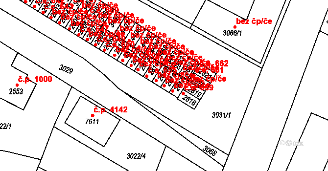 Havlíčkův Brod 38673746 na parcele st. 2816 v KÚ Havlíčkův Brod, Katastrální mapa