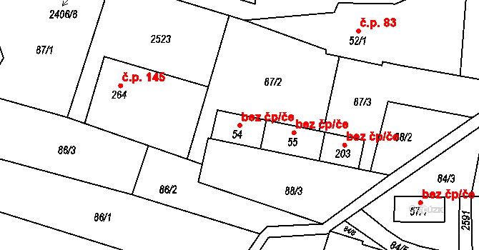 Leskovec 39541746 na parcele st. 54 v KÚ Leskovec, Katastrální mapa