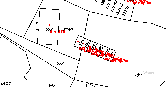 Vrbno pod Pradědem 40182746 na parcele st. 510/2 v KÚ Vrbno pod Pradědem, Katastrální mapa