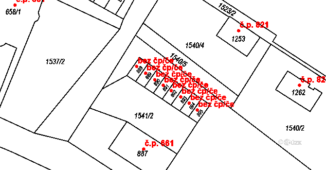 Česká Kamenice 40680746 na parcele st. 891 v KÚ Česká Kamenice, Katastrální mapa