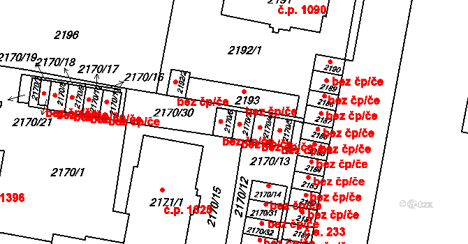 Tachov 41565746 na parcele st. 2170/6 v KÚ Tachov, Katastrální mapa