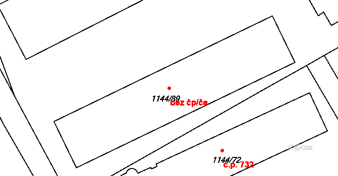 Lázně Bohdaneč 42624746 na parcele st. 1144/89 v KÚ Lázně Bohdaneč, Katastrální mapa