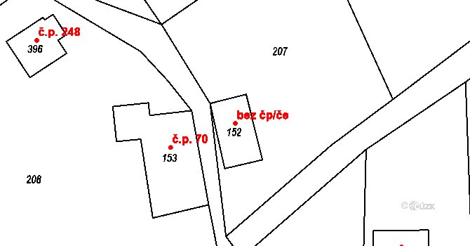 Bozkov 44707746 na parcele st. 152 v KÚ Bozkov, Katastrální mapa