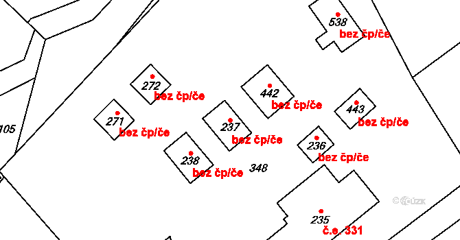 Libeř 45737746 na parcele st. 237 v KÚ Libeř, Katastrální mapa