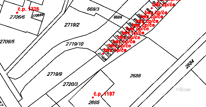 Hulín 47583746 na parcele st. 2719/8 v KÚ Hulín, Katastrální mapa