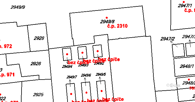Krnov 47884746 na parcele st. 2949/2 v KÚ Krnov-Horní Předměstí, Katastrální mapa