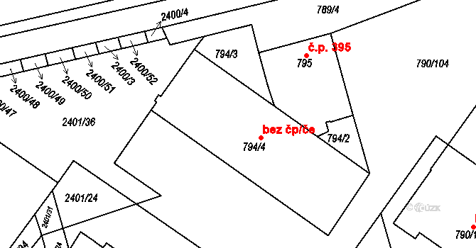 Svatobořice-Mistřín 48329746 na parcele st. 794/4 v KÚ Svatobořice, Katastrální mapa