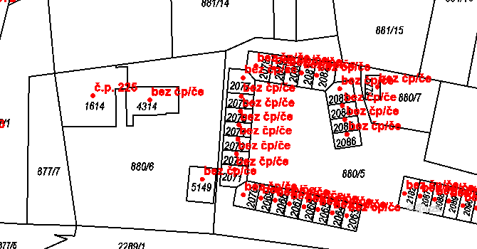 Trutnov 48526746 na parcele st. 2074 v KÚ Trutnov, Katastrální mapa