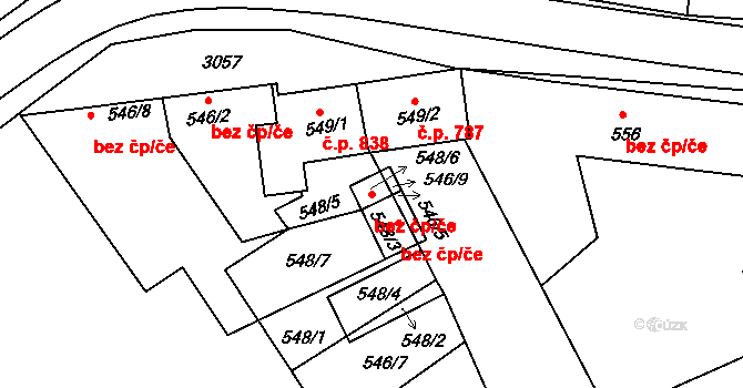 Rychnov nad Kněžnou 49255746 na parcele st. 548/6 v KÚ Rychnov nad Kněžnou, Katastrální mapa