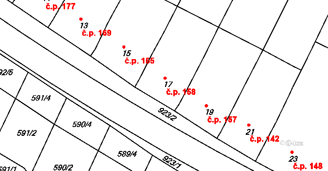 Vícemilice 158, Bučovice na parcele st. 17 v KÚ Vícemilice, Katastrální mapa