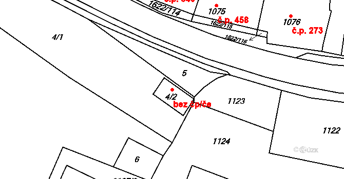 Drnovice 51146746 na parcele st. 4/2 v KÚ Drnovice u Vyškova, Katastrální mapa