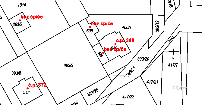 Peruc 77617746 na parcele st. 638 v KÚ Peruc, Katastrální mapa