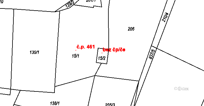 Velká Kraš 115353747 na parcele st. 15/2 v KÚ Malá Kraš, Katastrální mapa