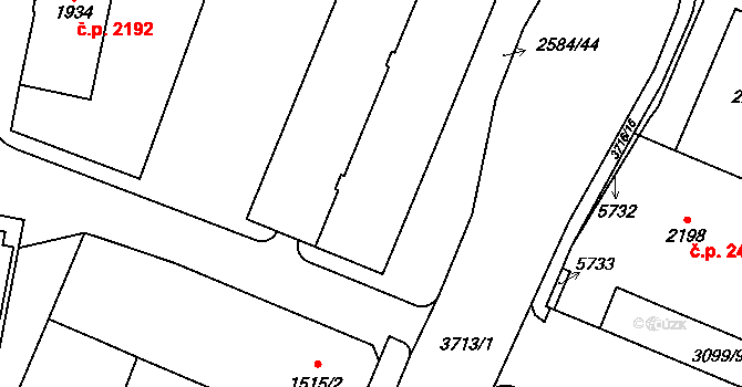 Břeclav 2177,2178,2179,2180, na parcele st. 1946 v KÚ Břeclav, Katastrální mapa