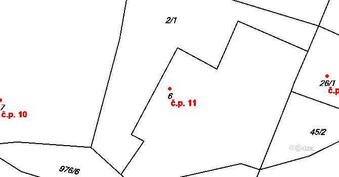 Sovolusky 11, Bochov na parcele st. 6 v KÚ Sovolusky u Bochova, Katastrální mapa