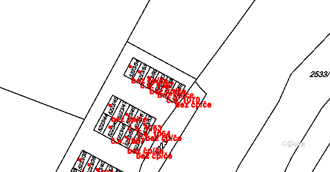 Předměstí 1070, Litoměřice na parcele st. 5223/58 v KÚ Litoměřice, Katastrální mapa