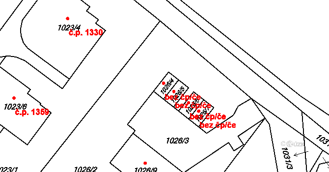 Šenov 46654747 na parcele st. 1026/4 v KÚ Šenov u Ostravy, Katastrální mapa