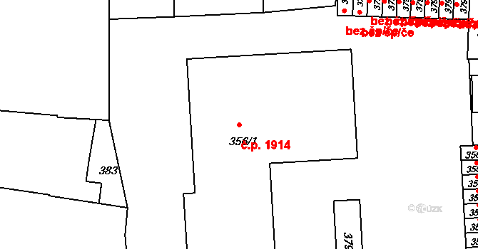 České Budějovice 6 1914, České Budějovice na parcele st. 356/1 v KÚ České Budějovice 6, Katastrální mapa