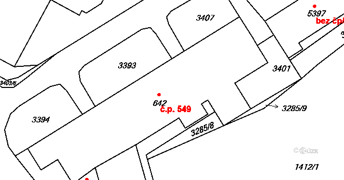 Kroměříž 3298, Katastrální mapa