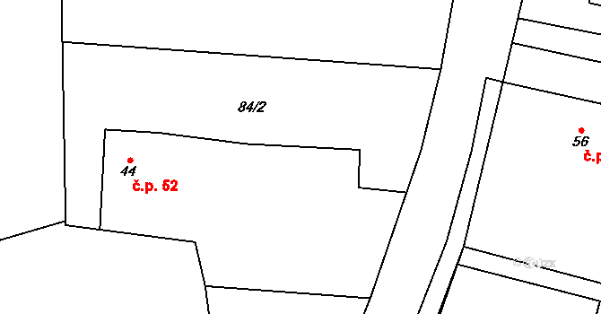 Trnava 36, Boharyně na parcele st. 44 v KÚ Trnava, Katastrální mapa