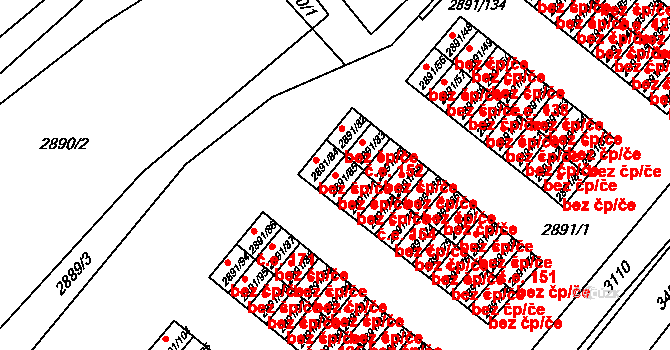 Orlová 43966748 na parcele st. 2891/85 v KÚ Poruba u Orlové, Katastrální mapa
