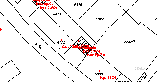 Kladno 44394748 na parcele st. 5331 v KÚ Kročehlavy, Katastrální mapa