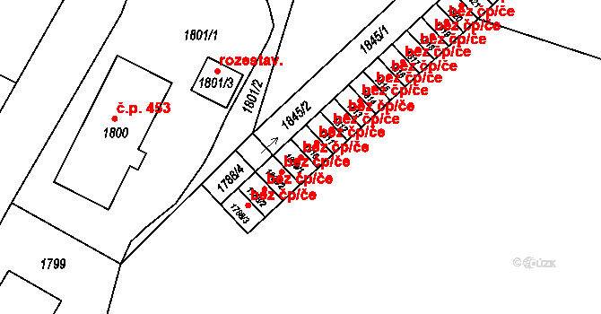 Liberec 47287748 na parcele st. 1809/1 v KÚ Starý Harcov, Katastrální mapa
