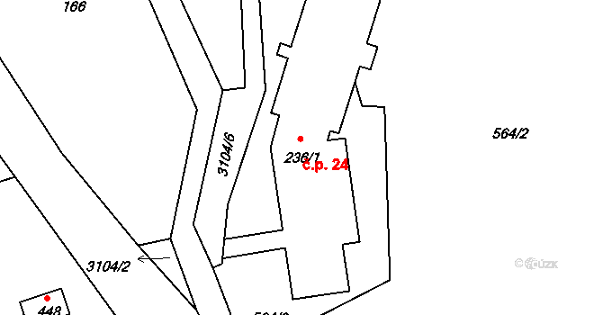 Heřmanice v Podještědí 24, Jablonné v Podještědí na parcele st. 236/1 v KÚ Heřmanice v Podještědí, Katastrální mapa