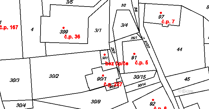 Čenkovice 42904749 na parcele st. 501 v KÚ Čenkovice, Katastrální mapa