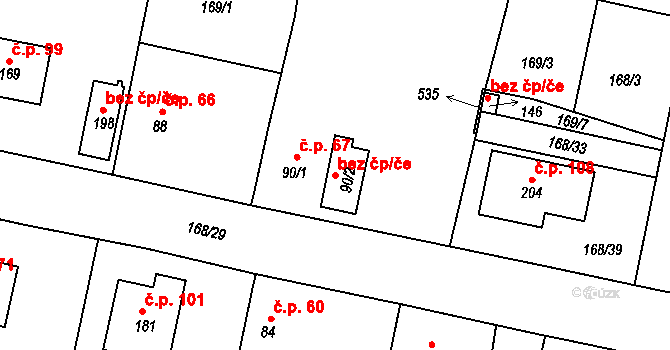 Řepice 47180749 na parcele st. 90/2 v KÚ Řepice, Katastrální mapa