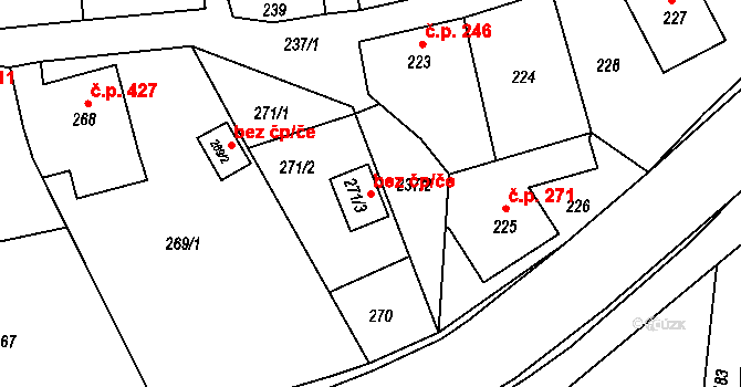 Lipová-lázně 48285749 na parcele st. 271/3 v KÚ Dolní Lipová, Katastrální mapa