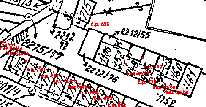 Tvrdonice 769 na parcele st. 1106 v KÚ Tvrdonice, Katastrální mapa