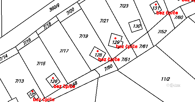 Stéblová 128, Katastrální mapa