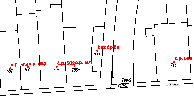 Pohořelice 79928749 na parcele st. 706/2 v KÚ Pohořelice nad Jihlavou, Katastrální mapa