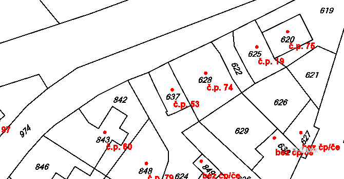 Žimrovice 53, Hradec nad Moravicí na parcele st. 637 v KÚ Žimrovice, Katastrální mapa