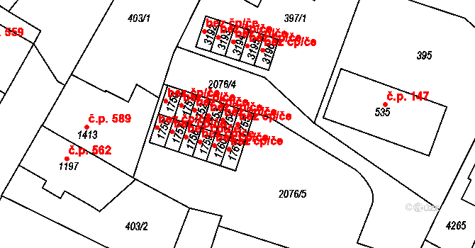 Lanškroun 39412750 na parcele st. 1755 v KÚ Lanškroun, Katastrální mapa