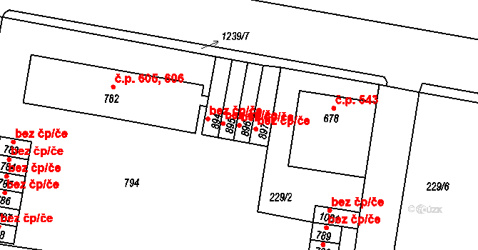 Benešov nad Ploučnicí 40678750 na parcele st. 896 v KÚ Benešov nad Ploučnicí, Katastrální mapa