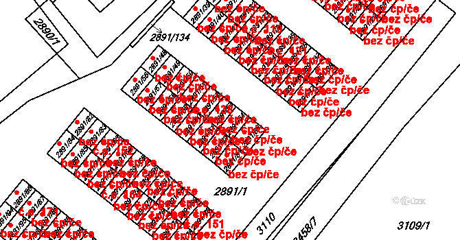 Orlová 42049750 na parcele st. 2891/54 v KÚ Poruba u Orlové, Katastrální mapa