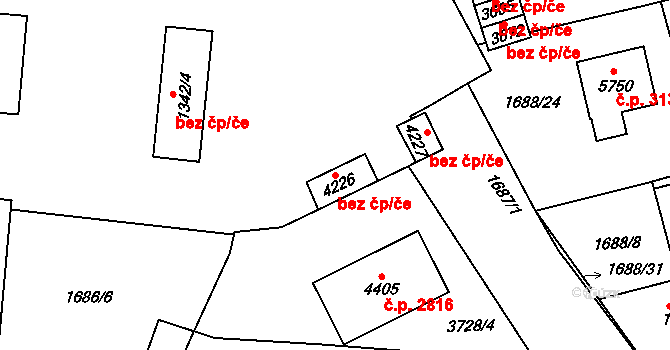 Dvůr Králové nad Labem 48484750 na parcele st. 4226 v KÚ Dvůr Králové nad Labem, Katastrální mapa
