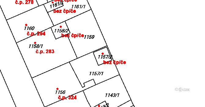 Proboštov 50213750 na parcele st. 1157/2 v KÚ Proboštov u Teplic, Katastrální mapa