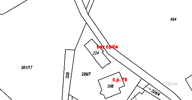 Světlá nad Sázavou 103383751 na parcele st. 224 v KÚ Mrzkovice, Katastrální mapa