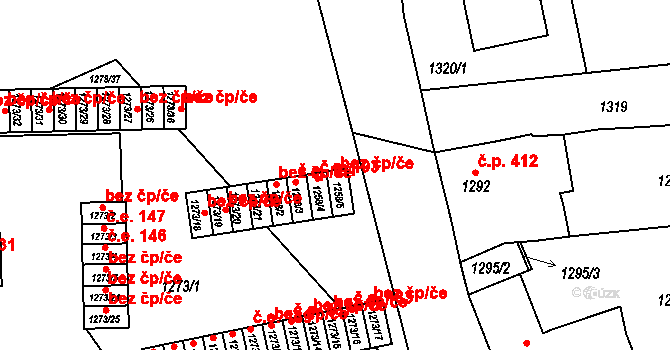 Plumlov 194 na parcele st. 1258/5 v KÚ Plumlov, Katastrální mapa