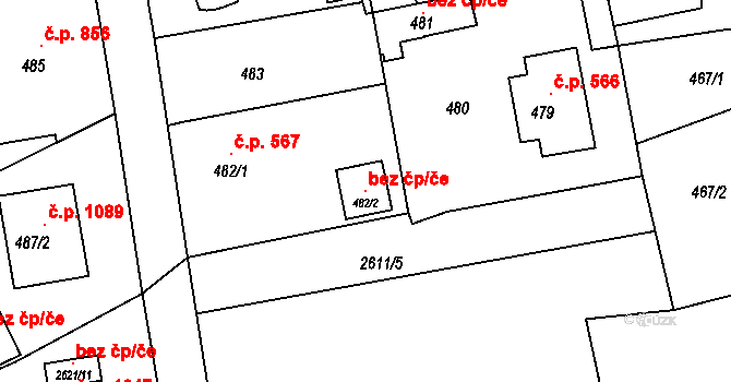 Šluknov 108035751 na parcele st. 482/2 v KÚ Šluknov, Katastrální mapa