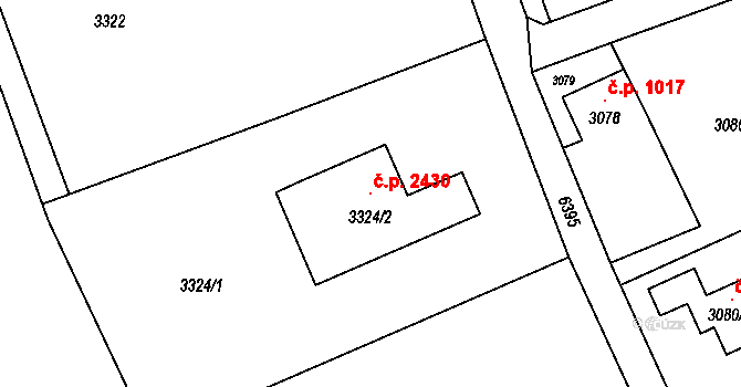 Petřvald 2430 na parcele st. 3324/2 v KÚ Petřvald u Karviné, Katastrální mapa