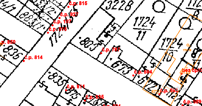 Lanžhot 787 na parcele st. 803 v KÚ Lanžhot, Katastrální mapa