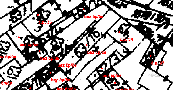 Vojkovice 41323751 na parcele st. 63/16 v KÚ Jakubov, Katastrální mapa
